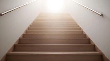 Wooden staircase leading upward.