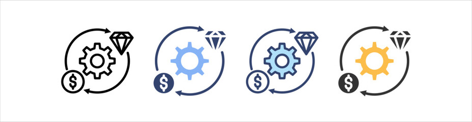 Exchange Icon Set Multiple Style Collection