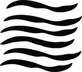 Obraz premium Abstract Black and White Wavy Stripes Seamless Pattern Graphic Design Element vector