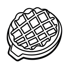 belgian waffle line art sketch