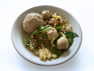 Delicious and Authentic Meatball Noodle Soup from Indonesia Cuisine
