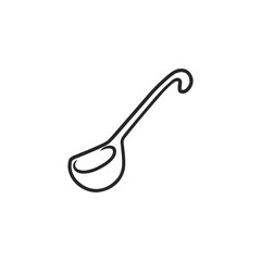 Hand-Drawn Soup Ladle with Curved Handle, Essential Kitchen Utensil for Serving Liquids
