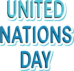  Simple United Nations Day Typography with Global Elements on White Background.