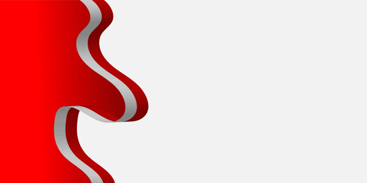 Indonesian flag design. Happy Indonesian Independence Day greetings. 17 August 1945, for templates of greeting cards, banners with the words Dirgahayu of the Republic of Indonesia.