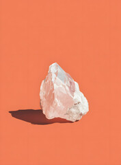quartz crystal on black background