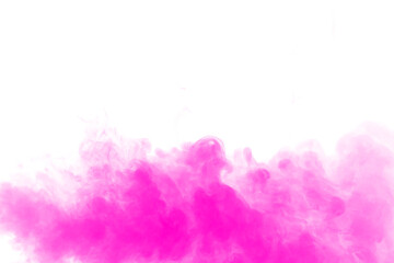 Colored smoke on white background