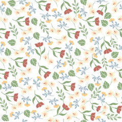 coquette seamless flowers pattern.