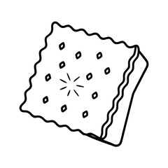 cracker minimalist snack drawing graphic