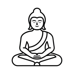 focus calm peace mindful line icon