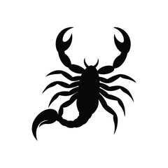 A scorpion silhouette vector art illustration