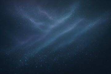 Naklejka premium Dark Blue Abstract Nebula, Cosmic Star Dust Background, Outer Space Particles, Mysterious Light Swirls, Digital Universe
