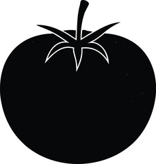 tomato on a black background