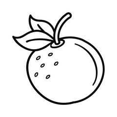 fruit snack simple line art illustration