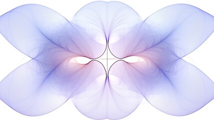 Soft, airy light beams forming a floral shape made entirely of fine circuit lines in pastel purple and blue.
