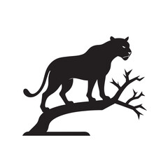 Tiger Standing Proud On Tree Branch