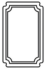 Simple rectangular frame with decorative corners
