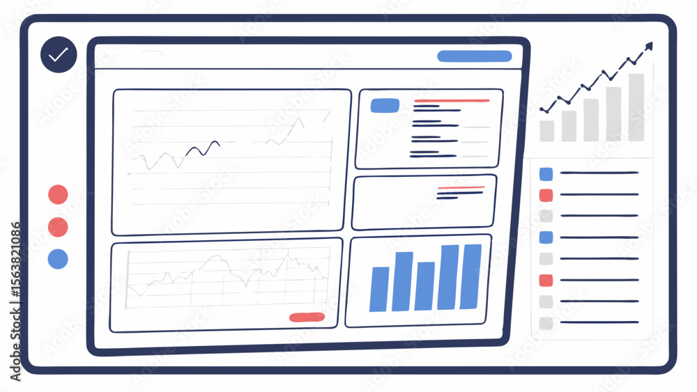 Aufkleber data analytics dashboard: insights and growth visualization
