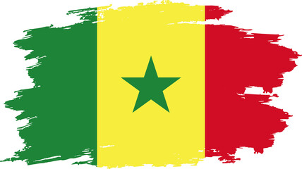 senegal flag grunge style
