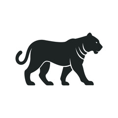 Tiger Turning Back Over Shoulder Silhouette