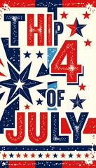 Fototapeta premium American Independence Day celebration with patriotic USA flag, stars, and stripes