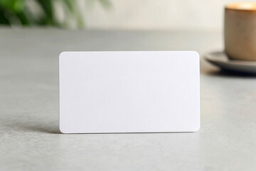Obraz premium Blank White Business Card Mockup - Professional Display
