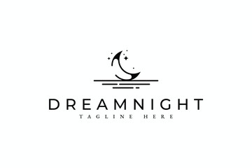 beauty moon light logo design