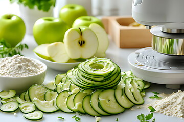 making zucchini noodles using spiralizer kitchen