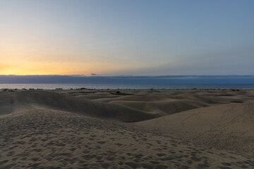 Sand dunes in the Maspalomas area of ​​Gran Canaria Spain