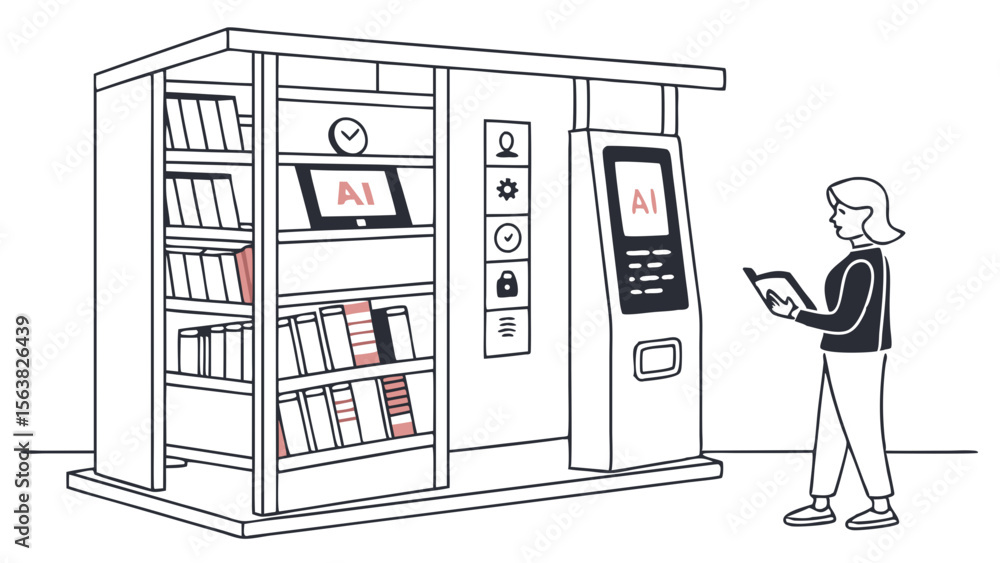 Poster automated library: ai-powered book lending system