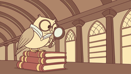 Wise Owl Detective: Scholarly Investigation in a Library