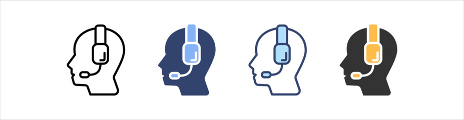 Support Icon Set Multiple Style Collection