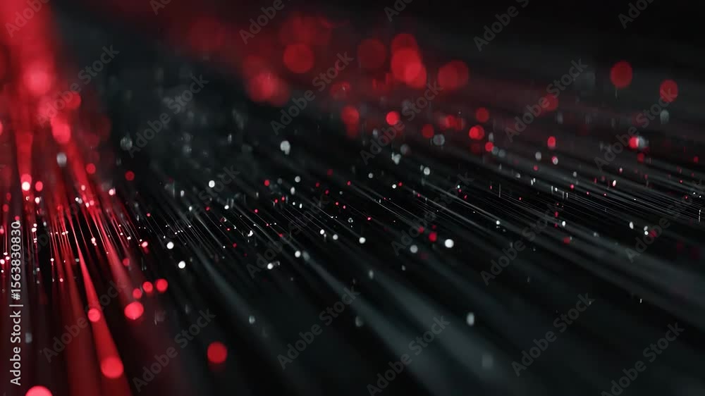 Poster abstract red light trails: a mesmerizing composition of abstract red light trails, creating a dynami