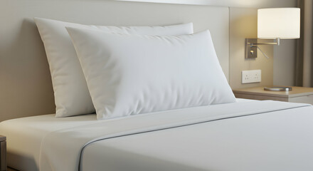 Luxury Hotel Room Crisp White Bedding Comfortable Sleep Peaceful Relaxation Tranquil Getaway Cozy Interior Design Bedroom Decor Modern Minimalist Style Hotel Amenities