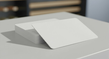 Blank white box and card mockup for your branding design presentation minimalist style product packaging template