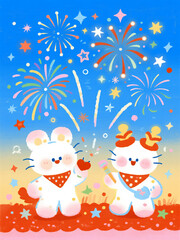 Fototapeta premium christmas card with santa claus