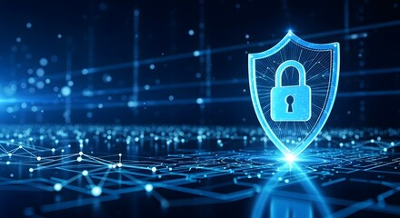 Cyber Security Shield Digital Illustration Data Protection