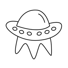 UFO of Vehicle and Transportation Related Hand Drawn Icons Sets