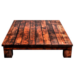 Rustic Wooden Platform with Weathered Texture and Vibrant Grains for Creative Projects