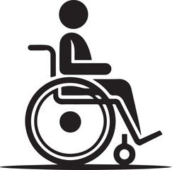 handicapped access sign or symbol flat icon	
