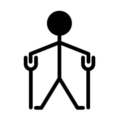 Disability living stickman design illustration icon sets