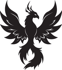 Obraz premium Phoenix silhouette vector icons