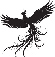 Obraz premium Phoenix silhouette vector icons