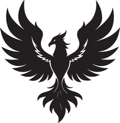 Phoenix silhouette vector icons