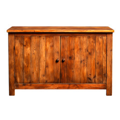 Rustic Wooden Storage Cabinet with Two Doors for Home Decor and Organization
