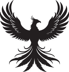 Phoenix silhouette vector icons