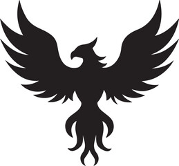 Obraz premium Phoenix silhouette vector icons
