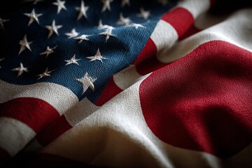 Flags of the United States and Japan intertwined on a textured surface celebrating friendship