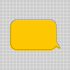 yellow speech bubble icon background