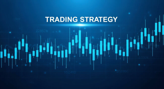 Stock market trading strategy financial chart analysis investment business candlestick pattern graph data