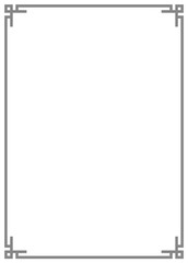 Minimalist Decorative Border Frame vector on transparent background